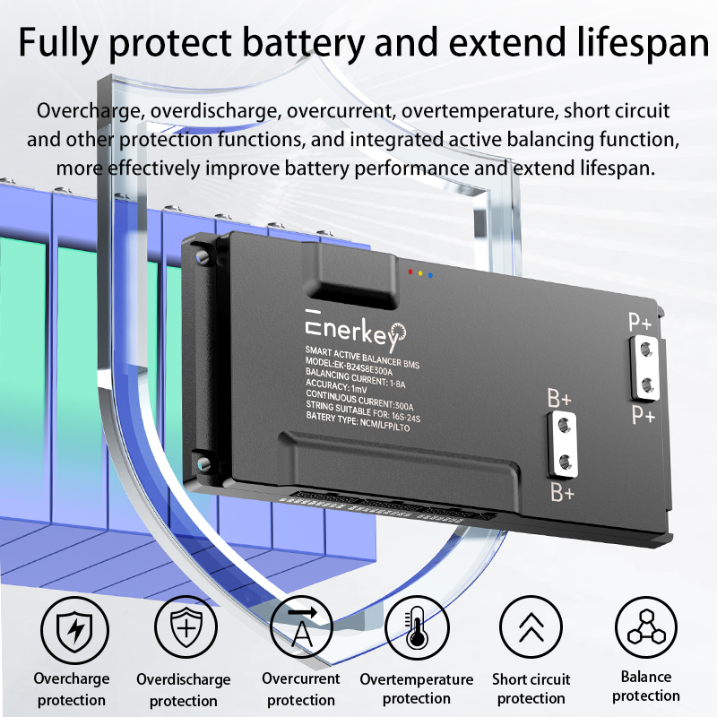 Enerkey Smart BMS 16S-24S 200A - Smart Bms 24S 200A Bluetooth Lifepo4 recension och pris